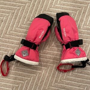 Hestra Pink Kids Mittens Size 3 Like New